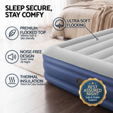 Bestway Air Mattress Inflatable Bed 46cm Airbed Single Blue - Rear View