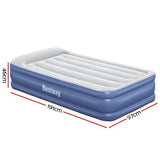 Bestway Air Mattress Inflatable Bed 46cm Airbed Single Blue - Front View