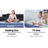 Bestway Air Mattress Inflatable Bed 46cm Airbed Single Blue - Rear View