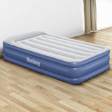 Bestway Air Mattress Inflatable Bed 46cm Airbed Single Blue - Low Angle