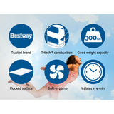 Bestway Air Bed Beds Mattress Premium Inflatable Built-in Pump Queen Size - 45-Degree Angle