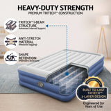 Bestway Air Mattress Queen Inflatable Bed 46cm Airbed Blue - Top-Down View