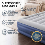 Bestway Air Mattress Queen Inflatable Bed 46cm Airbed Blue - Rear View