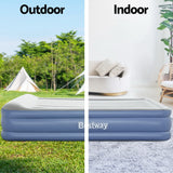 Bestway Air Mattress Queen Inflatable Bed 46cm Airbed Blue - Top-Down View