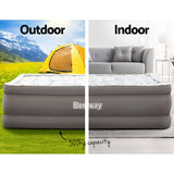 Bestway Air Mattress Queen Inflatable Bed 56cm Airbed Grey - Top-Down View