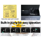 Queen Size Bestway Inflatable Air Mattress with Built-In Pump - Close-Up Angle