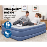 Bestway Air Mattress Queen Inflatable Bed 61cm Airbed Blue - Close-Up Angle