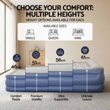 Bestway Mattress Air Bed Single Size 51CM Inflatable Camping Beds Home Outdoor - Low Angle