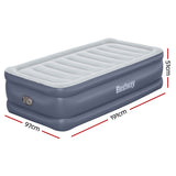 Bestway Mattress Air Bed Single Size 51CM Inflatable Camping Beds Home Outdoor - Front View