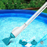 Bestway Pool Cleaner 2 Cleaning Heads Vacuum 6m Hose 1.9m Aluminium Pole - Close-Up Angle