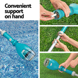 Cordless Bestway Pool Vacuum Cleaner for Effortless Cleaning of Swimming Pools - 45-Degree Angle