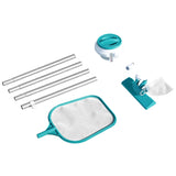 Bestway Pool Cleaner Vacuum Chemical Dispenser Thermometer Swimming Pools Cleaning Kit - Top-Down View