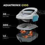 Bestway Robotic Pool Cleaner Cordless Automatic Robot Clean Swimming Pools Floor - 45-Degree Angle