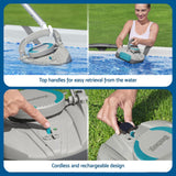 Bestway Robotic Pool Cleaner Cordless Automatic Robot Clean Swimming Pools Floor - Rear View
