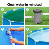 Bestway Pool Pump Cartridge Filter 330GPH 1249L/H Flowclear™ Filters Cleaner - Top-Down View
