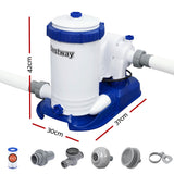 Bestway Pool Pump Cartridge Filter 2500GPH 9463L/H Flowclear™ Filters Cleaner - Front View