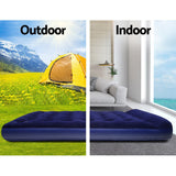 Bestway Navy Single Inflatable Air Bed with Built-in Pillow - Top-Down View
