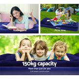 Bestway Navy Single Inflatable Air Bed with Built-in Pillow - Rear View