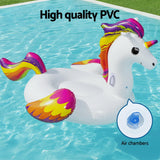 Bestway Unicorn Float Rider Inflatable Ride On Floating Pool Lounger 224x156CM - Top-Down View