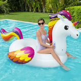 Bestway Unicorn Float Rider Inflatable Ride On Floating Pool Lounger 224x156CM - Close-Up Angle