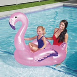 Bestway Kids Flamingo Rider Ride On Float Floating Seat Pool Lounger 1.27Mx1.27M - Close-Up Angle