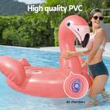 Bestway Flamingo Float Rider Inflatable Ride On Floating Pool Lounger 148x127CM - Top-Down View