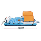 Bestway Pool Float Island Inflatable Lounge 6-person Raft Seat Canopy - Front View