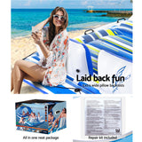 Bestway Pool Float Island Inflatable Lounge 6-person Seat Canopy - Rear View