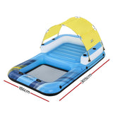 Bestway Inflatable Floating Island Float Lounger Sunshade Pool Bed 3.05Mx1.86M - Front View