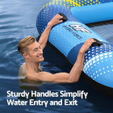Bestway Inflatable Floating Island Float Lounger Sunshade Pool Bed 3.05Mx1.86M - 45-Degree Angle