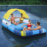 Bestway Inflatable Floating Island Float Lounger Sunshade Pool Bed 3.05Mx1.86M - Close-Up Angle