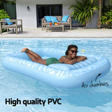 Bestway Float Floating Seat Pool Lounger Inflatable Lounge Chair Bed Pillow Cup Holder 2.03MX1.37M - Top-Down View