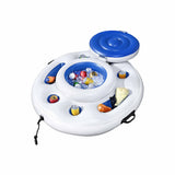Bestway Inflatable Floating Cooler with Cup Holders for Pool Holds 24 Cans - Close-Up Angle