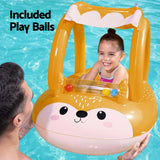 Bestway Kids' Inflatable Fox Pool Float with Removable Canopy - 94x66CM