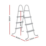 Bestway Above Ground Pool Ladder with Removable Steps - Side View