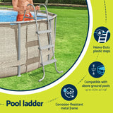 Bestway Above Ground Pool Ladder with Removable Steps - Rear View