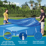 Bestway Pool Cover 58106 Fits 3x2.01m Above Ground Swimming Pool PE Blanket - Top-Down View