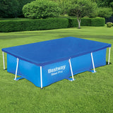 Bestway Pool Cover 264x174cm Rectangle Swimming Pool PE Shelter Fits 259x170cm Pools - Rear View