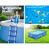 Bestway 58017 Pool Cover Fits 4x2.11m Above Ground Swimming Pool PE Blanket - Top-Down View