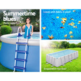 Bestway Pool Cover Fits 4.12x2.01m Above Ground Swimming Pool PVC Blanket - Side View