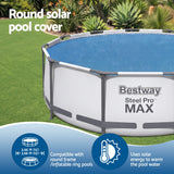 Bestway Pool Cover Solar Fits 3.66m Round Above Ground Swimming Pool Blanket - Top-Down View