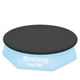Bestway Pool Cover Fits 2.44m Above Ground Swimming Pool PVC Blanket - Close-Up Angle