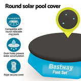 Bestway Pool Cover Fits 2.44m Above Ground Swimming Pool PVC Blanket - 45-Degree Angle