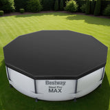 Premium PVC Pool Cover for 3.05m Round Above Ground Swimming Pools by Bestway - Close-Up Angle