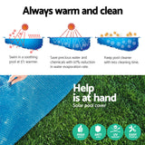 Bestway 4.17m Round Above Ground Pool Solar Cover for Summer Protection - Rear View