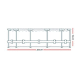 Bestway Swimming Pool 366x76cm Steel Frame Round Above Ground Pools w/ Filter Pump 6473L - Front View