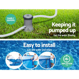 Bestway Swimming Pool 366x76cm Steel Frame Round Above Ground Pools w/ Filter Pump 6473L - Rear View