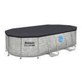 Bestway Swimming Pool 427x250x100cm Steel Frame Above Ground Pools Filter Pump Ladder 7250L - Side View