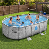 Bestway Swimming Pool 427x250x100cm Steel Frame Above Ground Pools Filter Pump Ladder 7250L - Extra Image