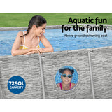Bestway Swimming Pool 427x250x100cm Steel Frame Above Ground Pools Filter Pump Ladder 7250L